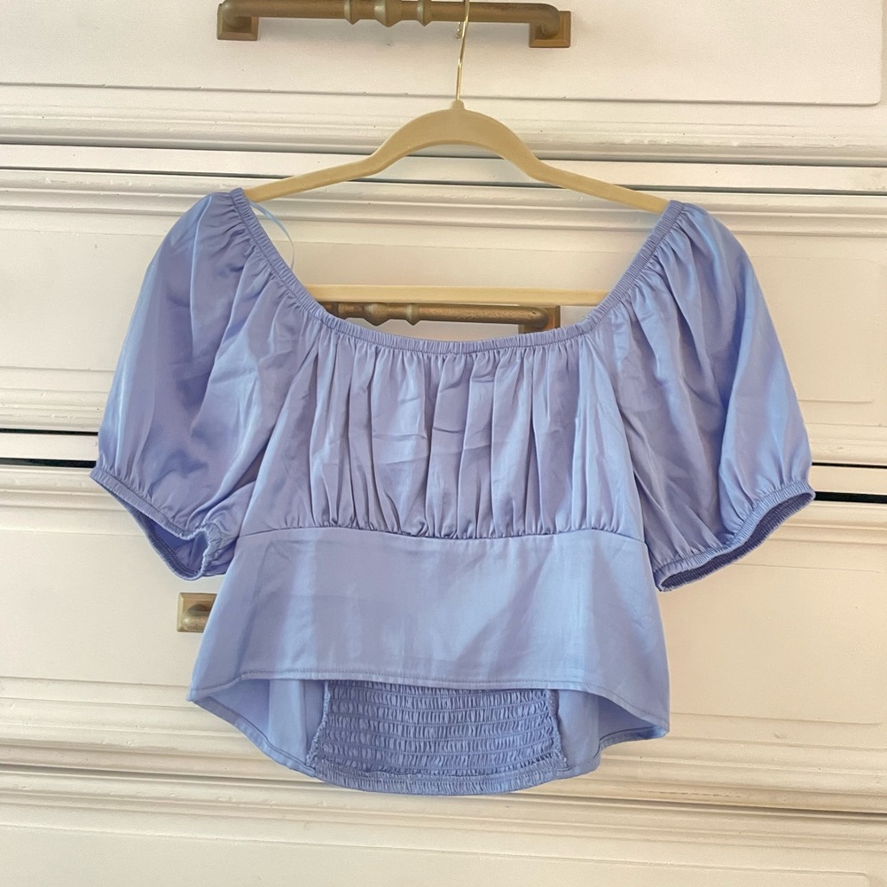 Cotton on blue crop top! Size medium
